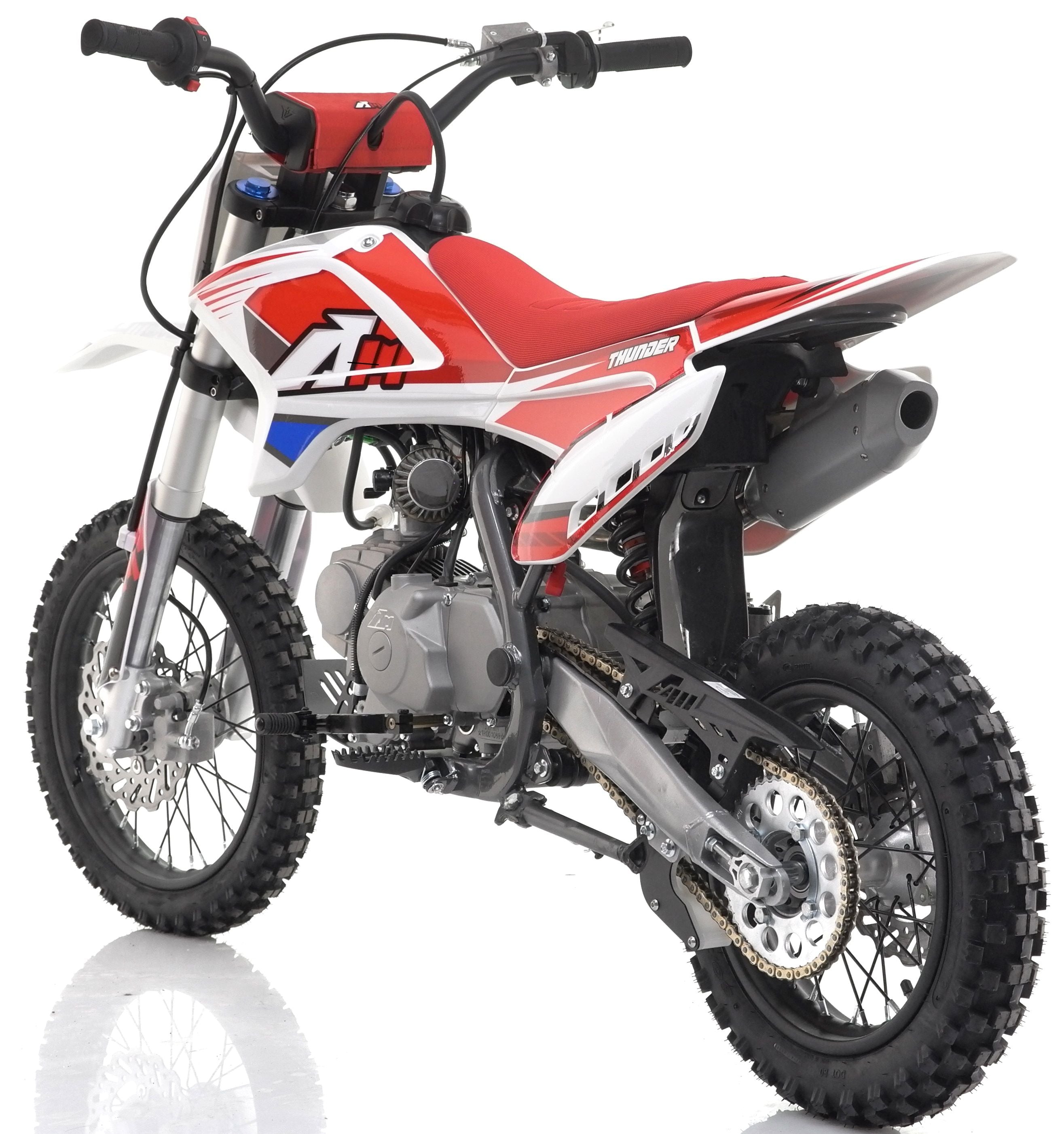 110CC RFN RACING™ THUNDER PRO KIDS SEMI AUTO PIT BIKE  - RED