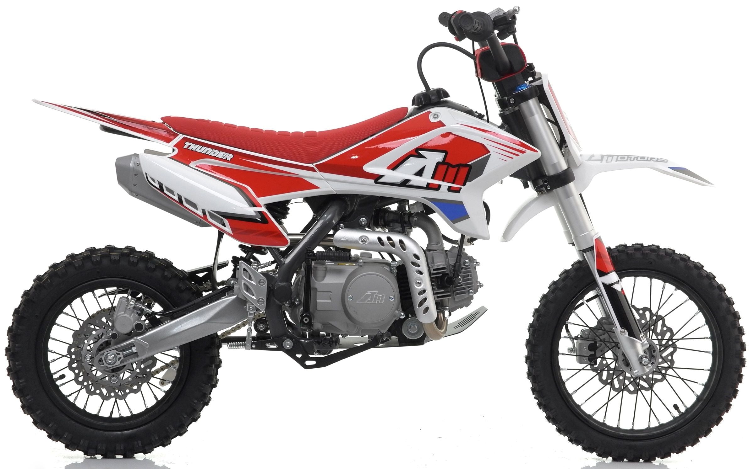 110CC RFN RACING™ THUNDER PRO KIDS SEMI AUTO PIT BIKE  - RED