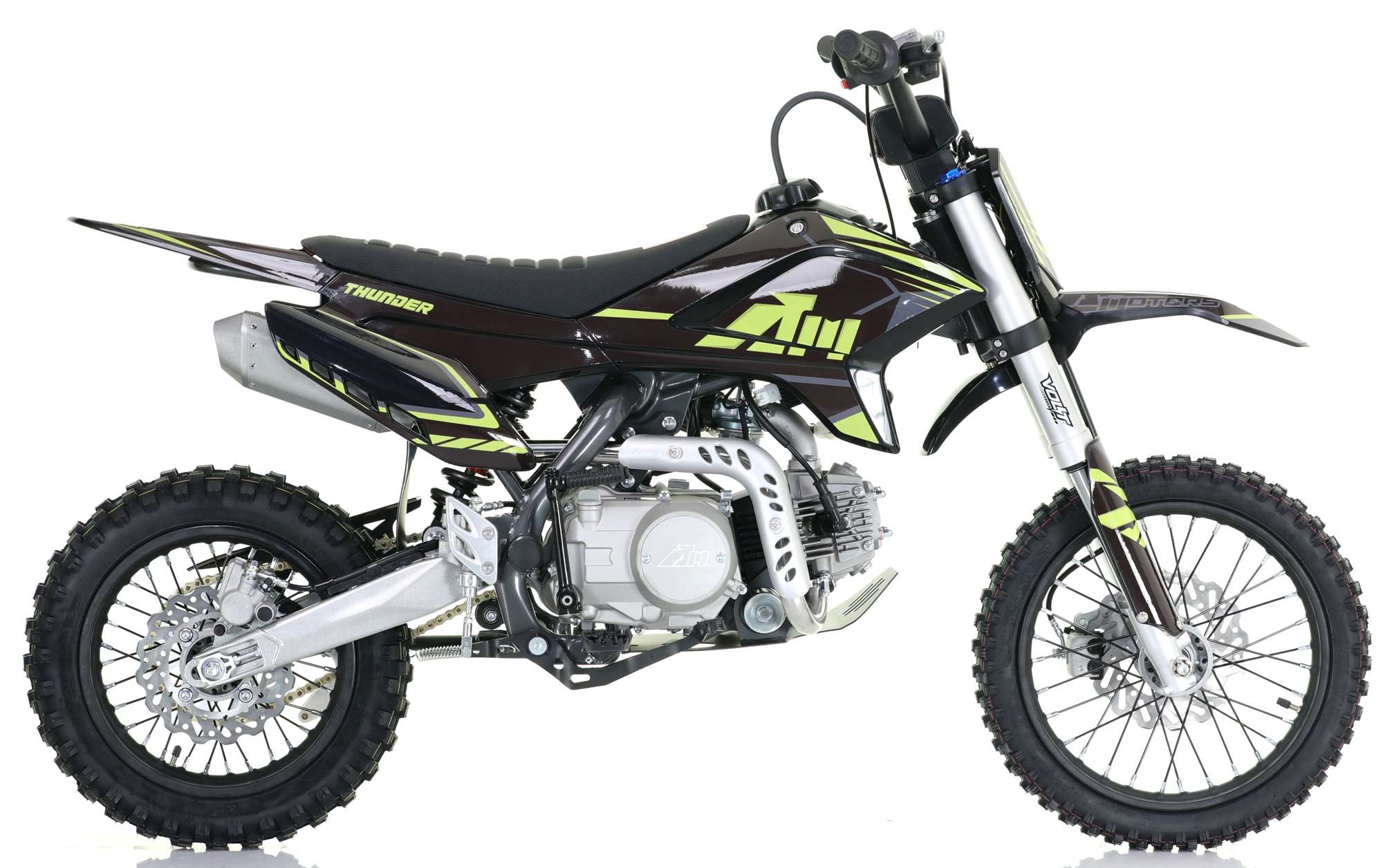 110CC RFN RACING™ THUNDER PRO KIDS SEMI AUTO PIT BIKE  - BLACK